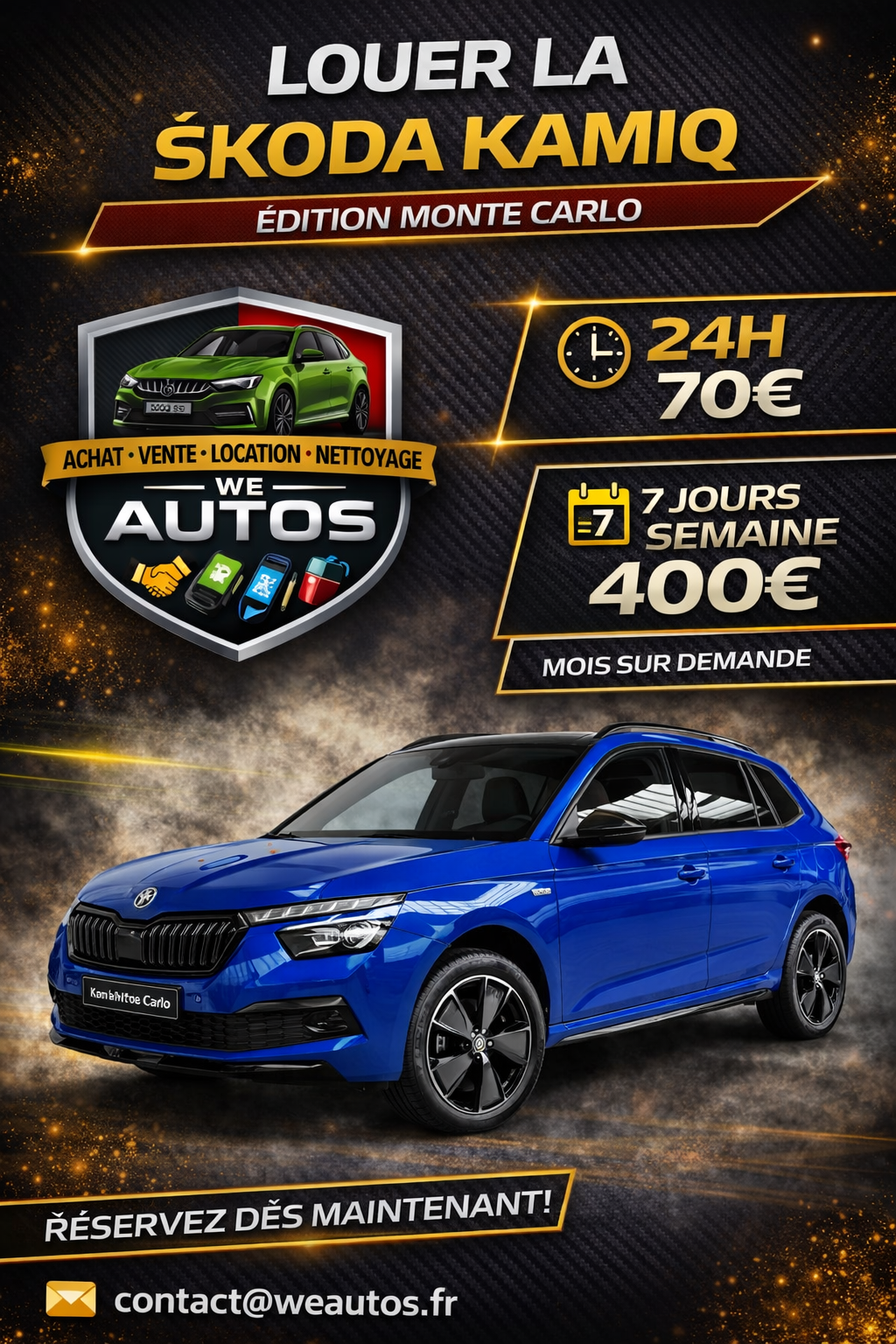 Location Skoda Kamiq Monte Carlo