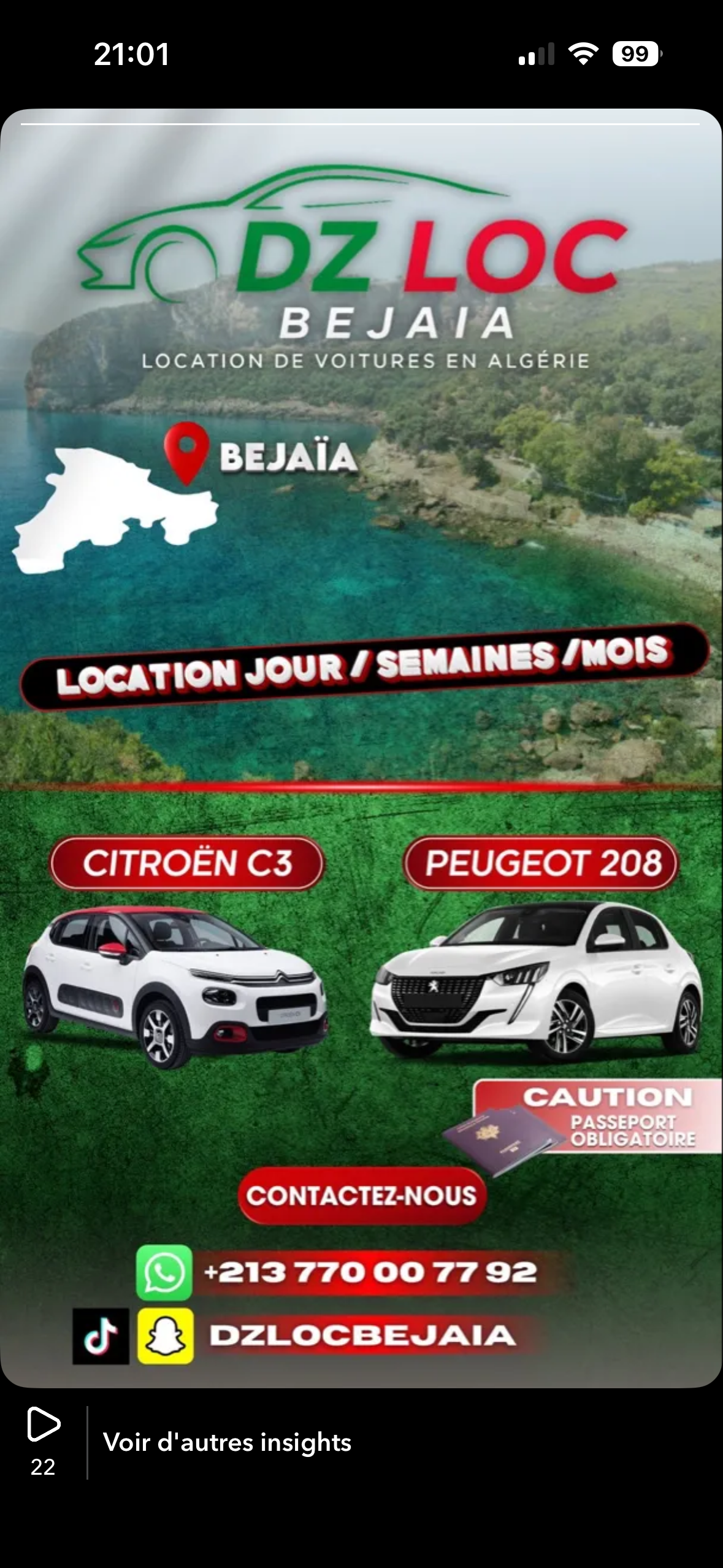 loc voiture citadine Algérie