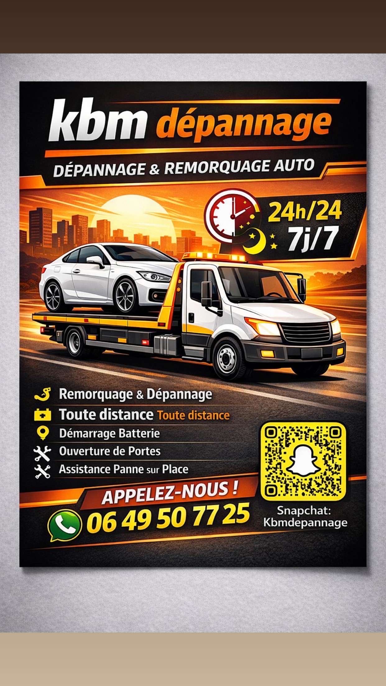 remorquage dépannage toutes distances